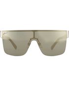 Gucci Gg Logo Shield Mirror Sunglasses - Lyst
