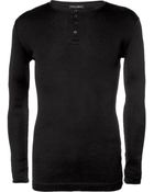 Dolce & Gabbana Ribbed Cottonjersey Henley Tshirt - Lyst