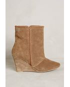Charles by Charles David Whipstitch Wedge Booties - Lyst