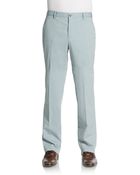 Saks Fifth Avenue Devon Stretch Cotton Straight Leg Pants - Lyst