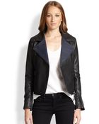 Lot78 Zoe Nappa Leather Biker Jacket - Lyst