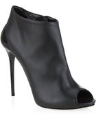 Alexander McQueen Kamen Peep Toe Bootie - Lyst