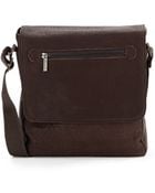 Kenneth Cole Leather Messenger Bag - Lyst