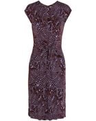 Issa Knotfront Printed Jersey-crepe Dress - Lyst