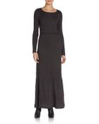 Calvin Klein Ribbed Knit Maxi Dress - Lyst