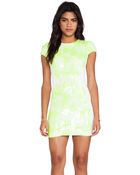 Dress The Population Sabrina Mini Dress - Lyst