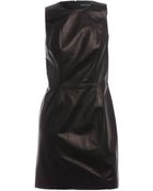 Ralph Lauren Blue Label Leather Dress - Lyst