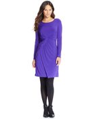Spense Petite Ruched Faux-Wrap Dress - Lyst