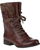 Steve Madden Jaax Lace-Up Boot Cognac Leather - Lyst