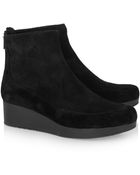 Robert Clergerie Nagil Suede Wedge Ankle Boots - Lyst