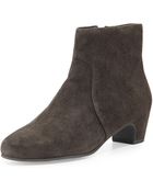 Eileen Fisher Key Suede Ankle Bootie - Lyst