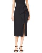 Michael Kors Wool Gabardine Sarong Skirt - Lyst