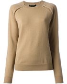 Alexander Wang Pleated Shoulder Sweater - Lyst