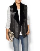 French Connection Winter Rhonda Faux Leather Vest - Lyst