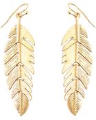 Kenneth Jay Lane Feather Drop Earrings - Lyst