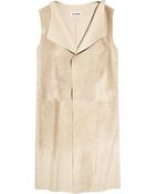 Jil Sander Suede Vest - Lyst
