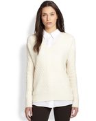 Vince Wool & Cashmere Textured-Knit Sweater - Lyst