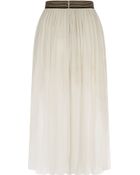 Nicole Farhi Plisse Pleat Midi Skirt - Lyst