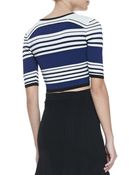 Ohne Titel Striped Textured Crop Top - Lyst