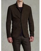 John Varvatos Notch Lapel Leather Jacket - Lyst