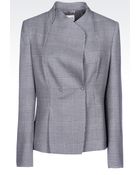 Armani Doublebreasted Jacket in Prince Of Wales Wool - Lyst