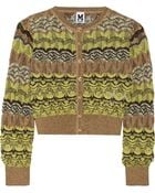 M Missoni Metallic Crochet-Knit Cardigan - Lyst