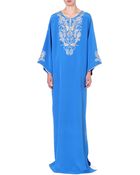 Oscar de la Renta Embroidered-detail Silk Kaftan - Lyst