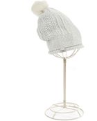 Ugg Beanie With Fur Pom Pom - Lyst