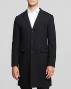 Michael Kors Herringbone Knit Crombie Coat - Lyst