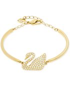 Swarovski Swan Gold-Plated Crystal Bracelet - Lyst