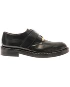 Marni Metal-Plate Leather Loafers - Lyst