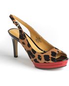 Nine West Able Leather Platform Peep-Toe Pumps - Lyst