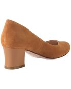 Cole Haan Chelsea Low Flared Heel Pump Camel - Lyst