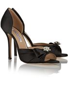 Oscar de la Renta Space Crystal -Embellished Satin Pumps - Lyst