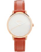 Nixon Kensington Brown Leather Watch - Lyst
