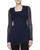 Donna Karan New York Shawldraped Knit Tunic - Lyst