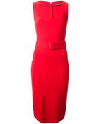 Alexander McQueen Belted Pencil Dress - Lyst