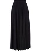 River Island Black Pleated Maxi Skirt - Lyst