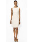 Lauren by Ralph Lauren Sequined-Lace Boatneck Dress - Lyst