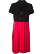 Marc By Marc Jacobs Button Fastening Pleated Dress - Lyst