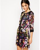Little Mistress Floral Print Shift Dress - Lyst