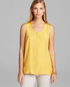 Lafayette 148 New York Edessa Blouse with Chiffon Combo - Lyst