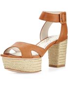 Alice + Olivia Claire Platform Leather Sandal - Lyst