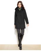 Jones New York Zip-Front Hooded Raincoat - Lyst