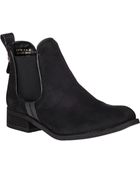 Steve Madden Gilte Ankle Boot Black Suede - Lyst