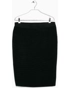 Violeta By Mango Slatted Jersey Skirt - Lyst