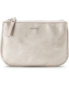Nine West Silver Double Zip Night And Day Crossbody - Lyst