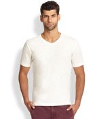 Madison Supply Slub V-Neck Tee - Lyst