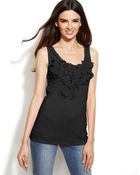 Inc International Concepts Ruffled Sleeveless Top - Lyst