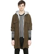 Miharayasuhiro Hooded Cotton Flannel Lightweight Jacket - Lyst